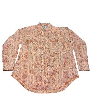 The Hustler Collection Western Cowboy Shirt Long Sleeve Men's 16 1/2 34 3b3